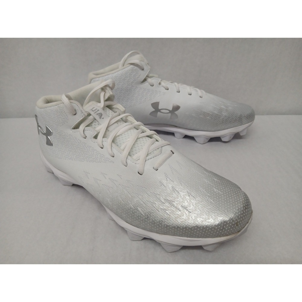 Under Armour Mens Spotlight Fran RM 4.0 Football Cleat 3027293-100 White Sz 10.5